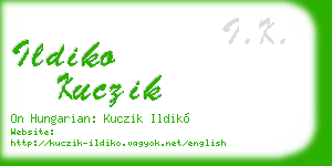 ildiko kuczik business card